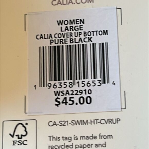 New! Calia Carrie Underwood Wide Leg Swim Cover Up Pant Size Large Black NWT - Picture 12 of 16